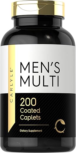 Multivitamínico para Homens | 200 Comprimidos | com Vitaminas A, C, D, E | Marca Carlyle - Carlyle