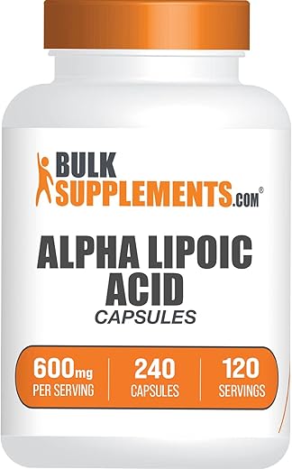 Alpha Lipoic Acid Capsules 600mg – 240 Capsules (Pack of 1) | BulkSupplements.com
