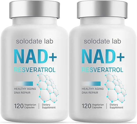 solodate lab - NAD Suplemento 1000mg, True NAD – Aumente sua energia e vitalidade com o melhor suplemento de NAD disponível – 60 cápsulas
