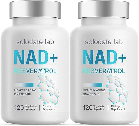 solodate lab - NAD Suplemento 1000mg, True NAD – Aumente sua energia e vitalidade com o melhor suplemento de NAD disponível – 60 cápsulas