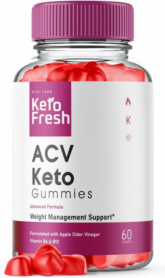 rize labs - Keto Fresh ACV Gummies – Gomas de Vinagre de Maçã para Perda de Peso Avançada, Aumenta Energia, Melhora o Sono e Previne Fadiga (60 g)