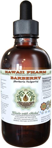 Extrato Líquido de Barberry Sem Álcool, Orgânico Barberry (Berberis Vulgaris) Casca de Raiz Seca Glicerito Hawaii Pharm Herbal Natural 120 ml