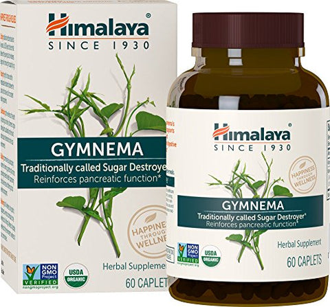 Orgânico Gymnema Suplemento Herbal Certificado USDA Orgânico, Não-OGM, 700 mg, 60 Cápsulas à Base de Plantas, 60 Dias de Fornecimento, 2 Pacotes - Himalaya
