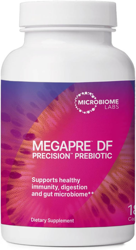 MegaPre DF – Fibra Prebiótica sem Laticínios para Saúde Intestinal – Prebióticos para Mulheres e Homens - Microbiome Labs