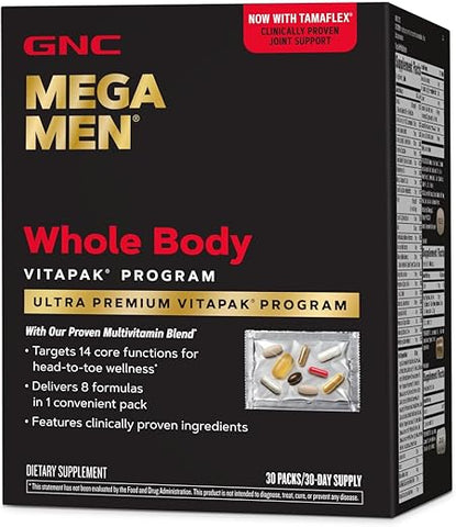 Mega Men Vitapak Program | Completo para o Corpo | 30 Cápsulas - GNC
