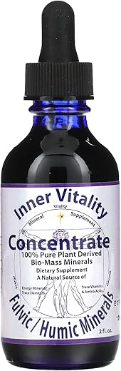 Morningstar Minerals - Inner Vitality Concentrado, Minerais Fulvicos/Humicos, 60 ml (2 fl oz) – Energia e Vitalidade