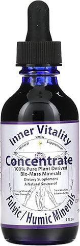 Morningstar Minerals - Inner Vitality Concentrado, Minerais Fulvicos/Humicos, 60 ml (2 fl oz) – Energia e Vitalidade