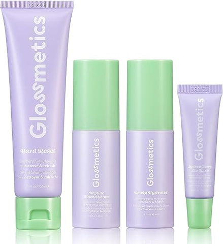 Conjunto de Cuidados com a Pele Glossmetics Essential Bundle para Adolescentes – Conjunto de Presente para Cuidados com a Pele Feminina, Conjuntos de Cuidados Faciais para a Pele