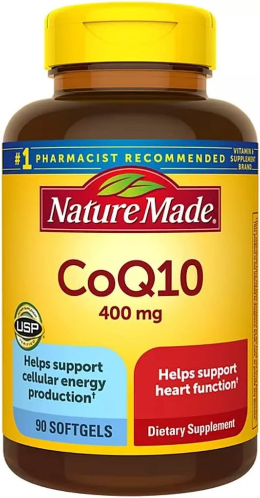 CoQ10 400 mg Softgels – Embalagem de 1 Unidade – Coenzima Q10 – Saúde e Bem-Estar - Nature Made