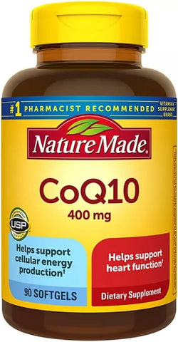 CoQ10 400 mg Softgels – Embalagem de 1 Unidade – Coenzima Q10 – Saúde e Bem-Estar - Nature Made
