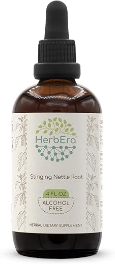 HerbEra - Extrato Herbal de Raiz de Urtiga Dioica B120, Tintura Concentrada sem Álcool, Gotas Líquidas Naturais de Urtiga Dioica, Raiz Seca (120 ml)