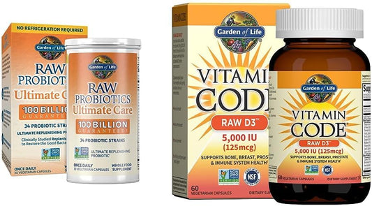 Raw Probiotics – 30 Cápsulas | Fórmula Natural e Potente - Garden of Life