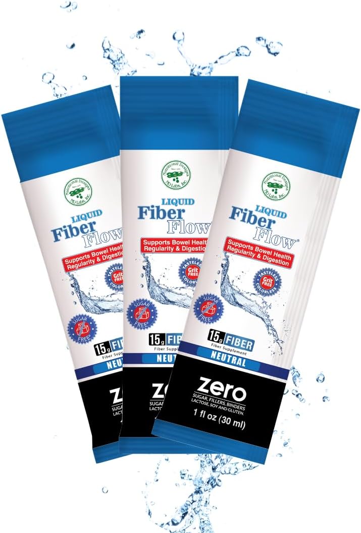 Nutritional Designs - Suplemento Nutricional Infantil de Fibra Líquida Prebiótica Inulina sem Açúcar, Mix de Bebida de Fibra, Regularidade Intestinal Natural para Equilíbrio Intestinal Saudável, 50g