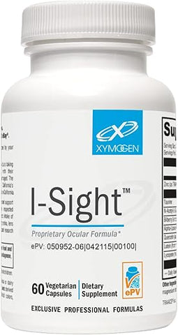 I-Sight – Suporte para a Estrutura e Função Saudáveis dos Olhos – Protege a Macula, a Integridade da Lente da Retina com NAC, ALA, Luteína, Licopeno, Extrato de Mirtilo, Quercetina (60 cápsulas) - XYMOGEN