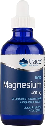 Magnésio Iônico Líquido 400 mg | Mantém Funções Essenciais do Corpo | 120 ml (32 Porções) - Trace Minerals