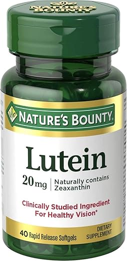Nature's Bounty - Nature’s Bounty Lutein 20mg – Embalagem com 60 Softgels (Variação de Embalagem) – Tamanho Econômico – Comprar Online