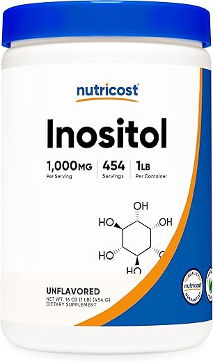 Inositol em Pó 454g – Livre de Glúten, Não-OGM - Nutricost