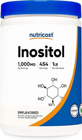 Inositol em Pó 454g – Livre de Glúten, Não-OGM - Nutricost