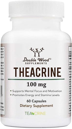 Double Wood Supplements - Theacrine (Teacrine) 100 Mg, 60 Cápsulas – Suplemento Energético e de Foco (Similar a Pílulas de Cafeína, porém Mais Sutil e de Duração Prolongada) Livre de Transgênicos e Glúten por Double Wood