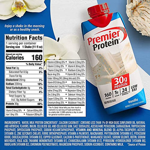 The Award Box - Premier Shake de Alta Proteína, Pack de Variedade Chocolate e Baunilha, 330 ml, 6 de cada sabor (12 Pack) na Caixa de Prêmios