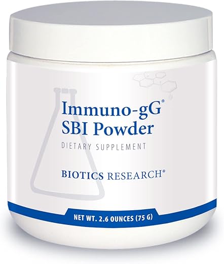 Biotics Research - Pó Imuno-gG SBI Fórmula em Pó Fácil de Misturar, Ultimate IgG, Saúde Intestinal Completa e Suporte Imunológico, Sem Lactose, Concentrado de Imunoglobulina 74g
