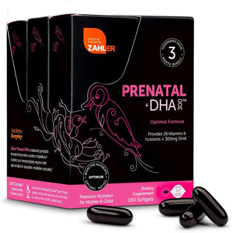 Prenatal Vitamin com DHA – Fórmula Completa para Gestantes - Zahler