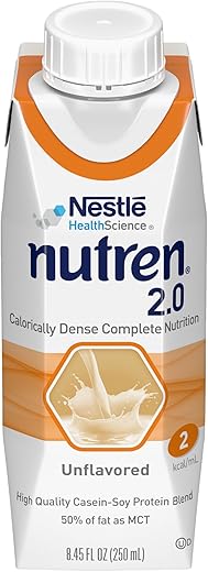 Fórmula para Nutrição Enteral de Alta Densidade Calórica (2.0 kcal/mL), Sem Sabor, 250 mL (Pack com 24 unidades) - Nutren