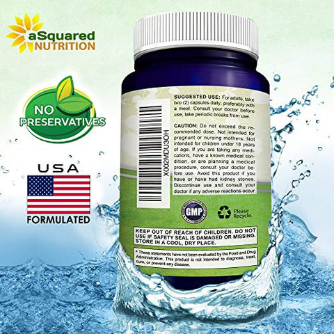 Quercetina 1000mg com Suplemento de Zinco – 120 Cápsulas – Quercetina Dihidratada com Sabugueiro Negro - aSquared Nutrition