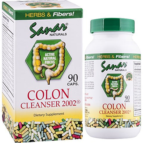Colon Cleanser – 90 Cápsulas (2 Pacotes) – Fibra Alimentar, Ervas e Probióticos – Suporte Digestivo, Limpeza do Cólon para Mulheres - Sanar Naturals