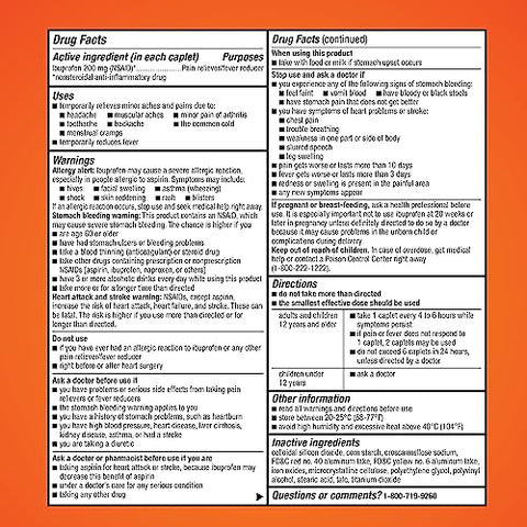 Ibuprofeno 200 mg, Analgésico/Antitérmico, 500 Comprimidos - Amazon Basic Care
