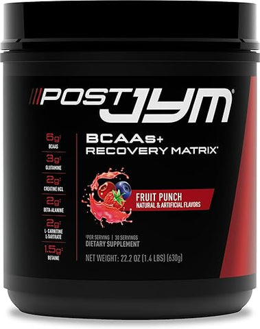 JYM Supplement Science - Post JYM Active Matrix – Fruit Punch: Energize seu treino com o melhor suplemento pré-treino – 30 doses (300g)