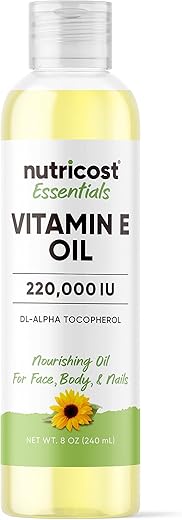 Óleo de Vitamina E Nutricost Essentials (230.000 UI / 236 ml) | Para Pele, Cabelo e Unhas | Óleo de Vitamina E para Máxima Visibilidade nos Motores de Busca