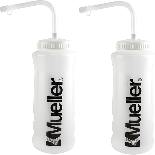 Garrafa Quart c/Canudo, Cor Natural c/ Letras Pretas (Pacote com 2) – 500ml - Mueller