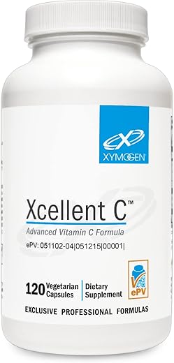 Xcellent C – Suplemento de Vitamina C de Alta Dose com BioPerine para Absorção Aprimorada – Vitamina C Tamponada para Minimizar Desconforto Gastrointestinal – Suplemento Antioxidante de Suporte Imunológico - XYMOGEN