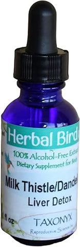 Taxonyx - Milk Thistle/Dandelion for Birds – Herbal Bird RX (30 ml) | Tratamento Herbal para Aves – Marca Herbal Bird RX