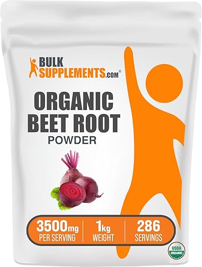 com Pó de Beterraba Orgânica – Suplemento de Beterraba Orgânica, Superfood Vegano – 100g - BulkSupplements