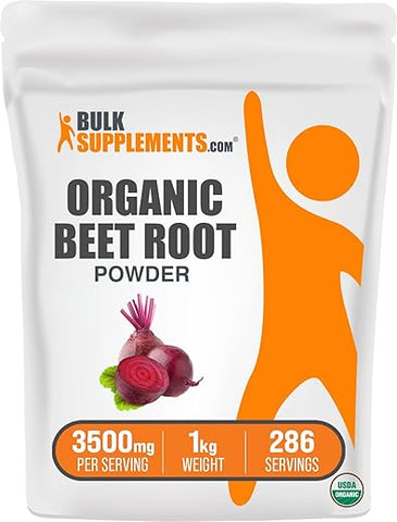 com Pó de Beterraba Orgânica – Suplemento de Beterraba Orgânica, Superfood Vegano – 100g - BulkSupplements