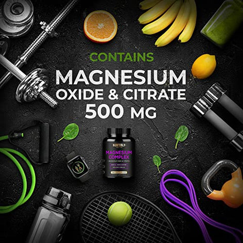 NURTURLY - Magnésio Citrato: Benefícios para a Saúde e Bem-Estar | 100% Natural | 500g