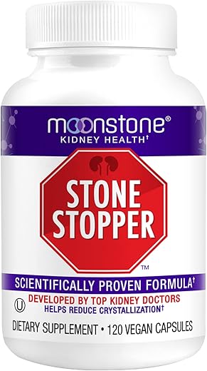 Cápsulas Moonstone para Parar Pedras nos Rins, Supera Chanca Piedra Quebra Pedras e Suplementos de Suporte Renal, Desenvolvido por Urologistas para Prevenir Pedras nos Rins, Fornecimento de 30 Dias