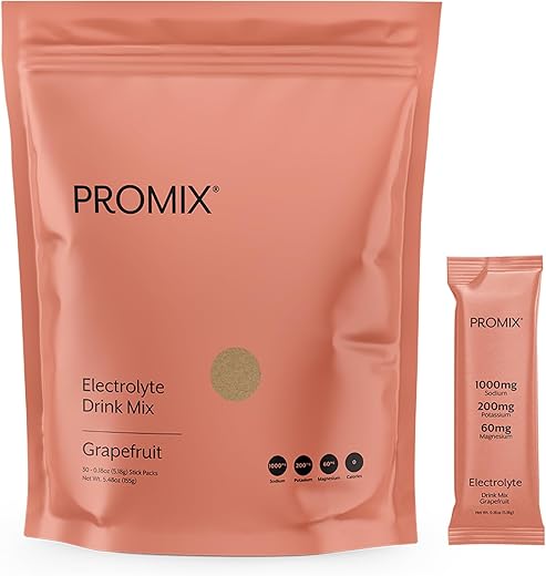 Pacotes de Hidratação em Pó de Eletrólitos | Sal Rosa do Himalaia, Magnésio, Potássio, Vitamina C | Sem Açúcar – 30 Unidades - ProMix Nutrition