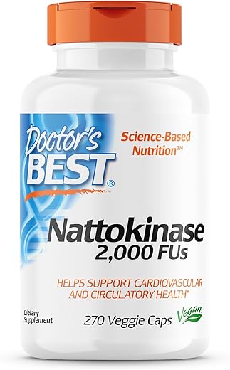 Doctor's BEST - Doctor’s Best Nattokinase – Veggie Caps Vegan, Sem Glúten, Não-OGM, 270 cápsulas vegetais