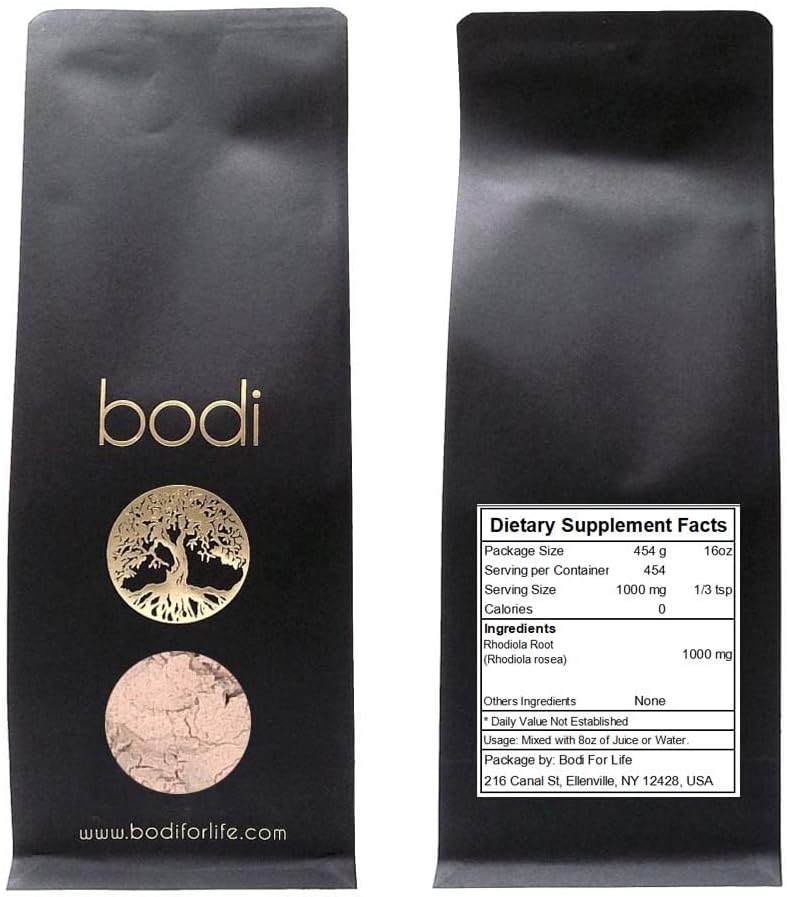 bodi - Bodi: Pó de Raiz de Rhodiola | 113g a 2.268g | 100% Puro Natural Artesanal (454g)