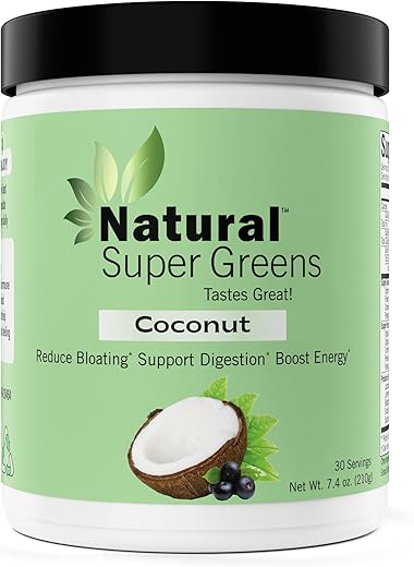 Natural Vitamins - Pó Orgânico de Super Verdes Naturais | Suplemento Verde | Delicioso Suco de Frutas e Vegetais