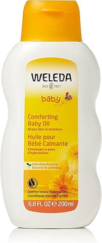 Óleo de Bebê Calêndula Weleda, 200 ml, Cuidado Natural com Calêndula, Amêndoa Doce e Óleos de Gergelim