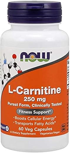 NOW Foods - NOW L-carnitine 250mg, 60 Cápsulas (Pacote com 2) – Potencialize sua energia com L-carnitina!