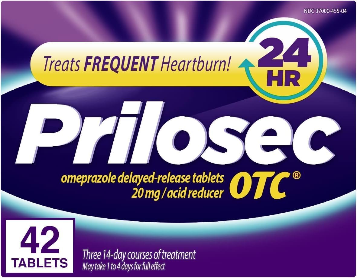 20,6 mg OTC – 42 Comprimidos (Pacote com 3) | Alívio de Azia | Gastroenterologia | Farmácia Online - Prilosec