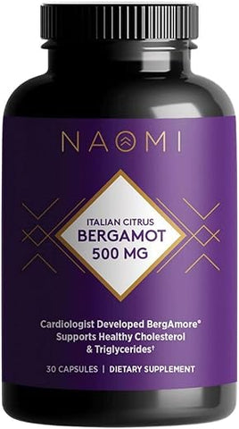 Bergamota Cítrica Italiana 500mg Desenvolvida por Cardiologista Premiado para Apoiar Colesterol Saudável – Marca NAOMI - NAOMI