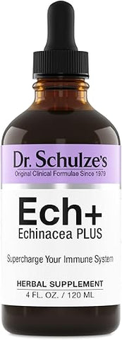 Dr. Schulze’s Echinacea Plus | Extrato Orgânico de Raiz e Semente de Equinácea | Livre de Glúten | 100% Natural