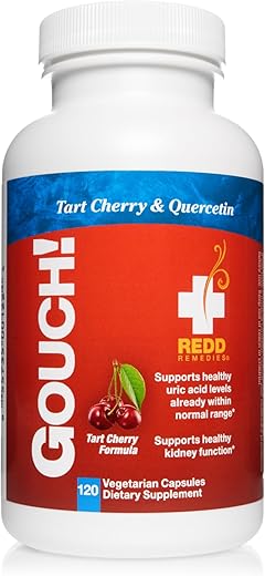 Gouch! – Suporte para Articulações e Níveis de Ácido Úrico, Cereja Tart e Raiz de Gengibre, 120 cápsulas - Redd Remedies